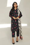 3Pc Digital Lawn Suit With ( Digital Printed Voile Dupatta )- BQ 1240