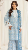 MB 442-3 Piece Unstitched Digital Printed Embroidered Lawn Suit ( Fine Printed Lawn Dupatta )