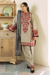 ZS 57L-3 Piece Unstitched Heavy Embroidered Lawn Suit ( Fine Printed Poly Lawn Dupatta)