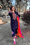 BR 1275-3 Piece Embroidered Lawn Shirt with Embroidered Chiffon Duppata