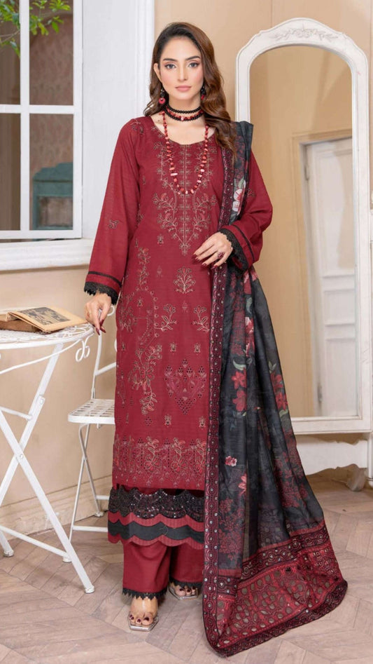 3 Piece Doria Lawn Embroidered Suit