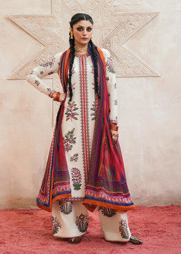 MB 575-Linen Stuff 3 piece Fully Embroidered With Digital Printed Silk Dupatta Extra Patches