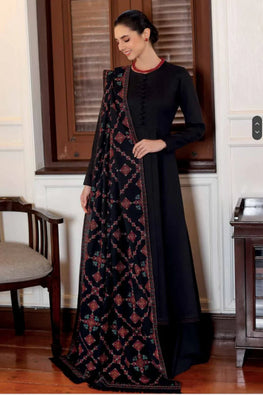 BR 740-3 Piece Dhanak Suit With Fully Embroidery Dhanak Embroidery Shawl