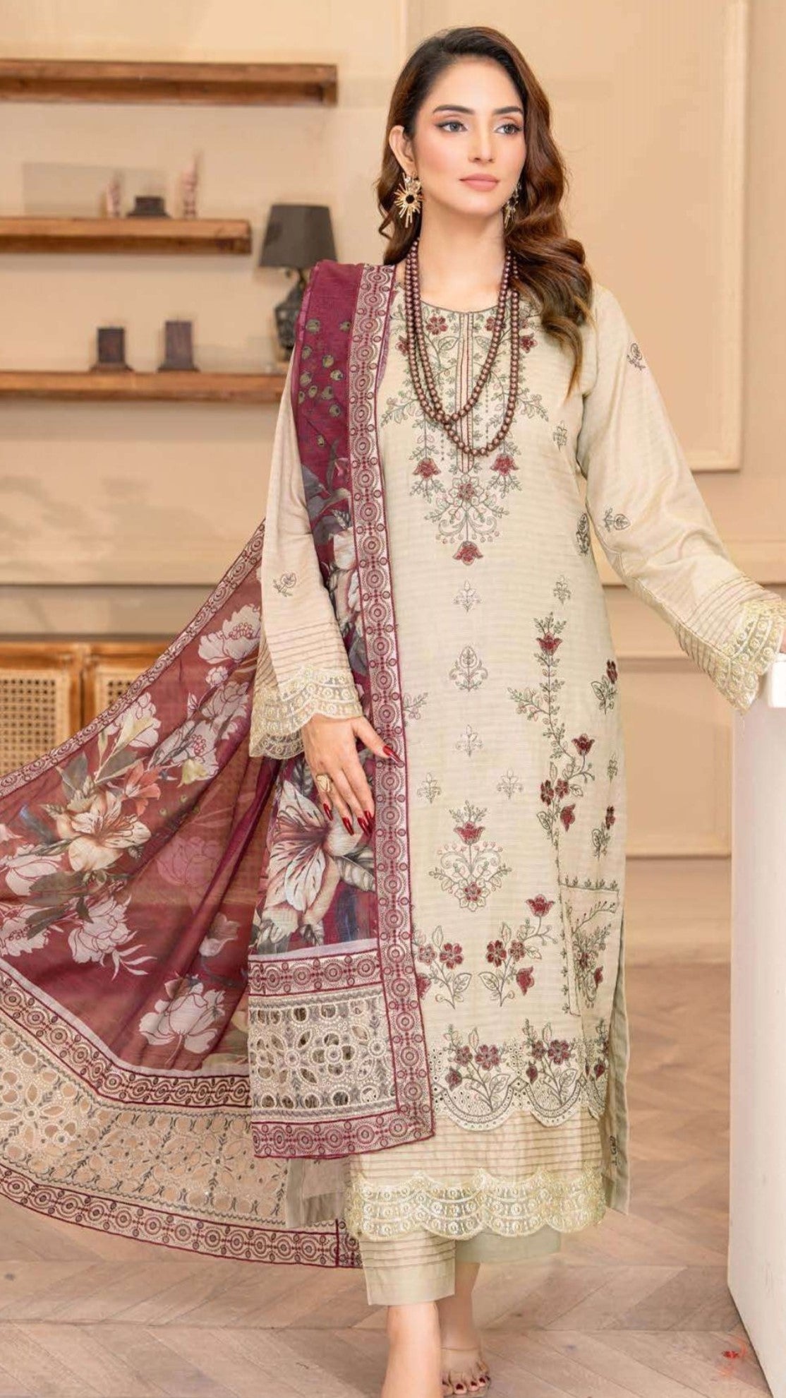 3 Piece Doria Lawn Embroidered Suit