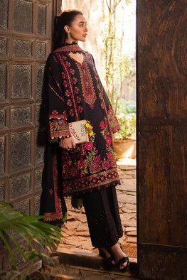 ZH 960-Dhanak Stuff 3 Piece Fully Embroidered Suit With Dhanak Embroidery Shawl