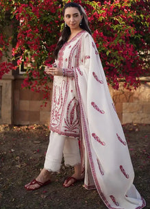 ZH 01-Dhanak Stuff 3 Piece Fully Embroidered Suit With Dhanak Embroidered Shawl