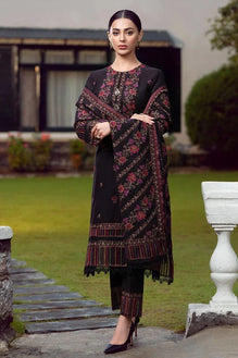 BR 920-Embroidered 3pc Dhanak dress with embroidered Dhanak Shawl