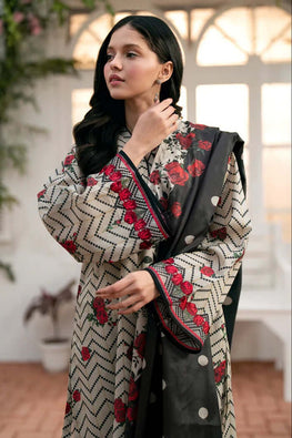 BK 178-3 Piece Unstitched Digital Printed Khaddar Suit ( Printed Khaddar Dupatta )