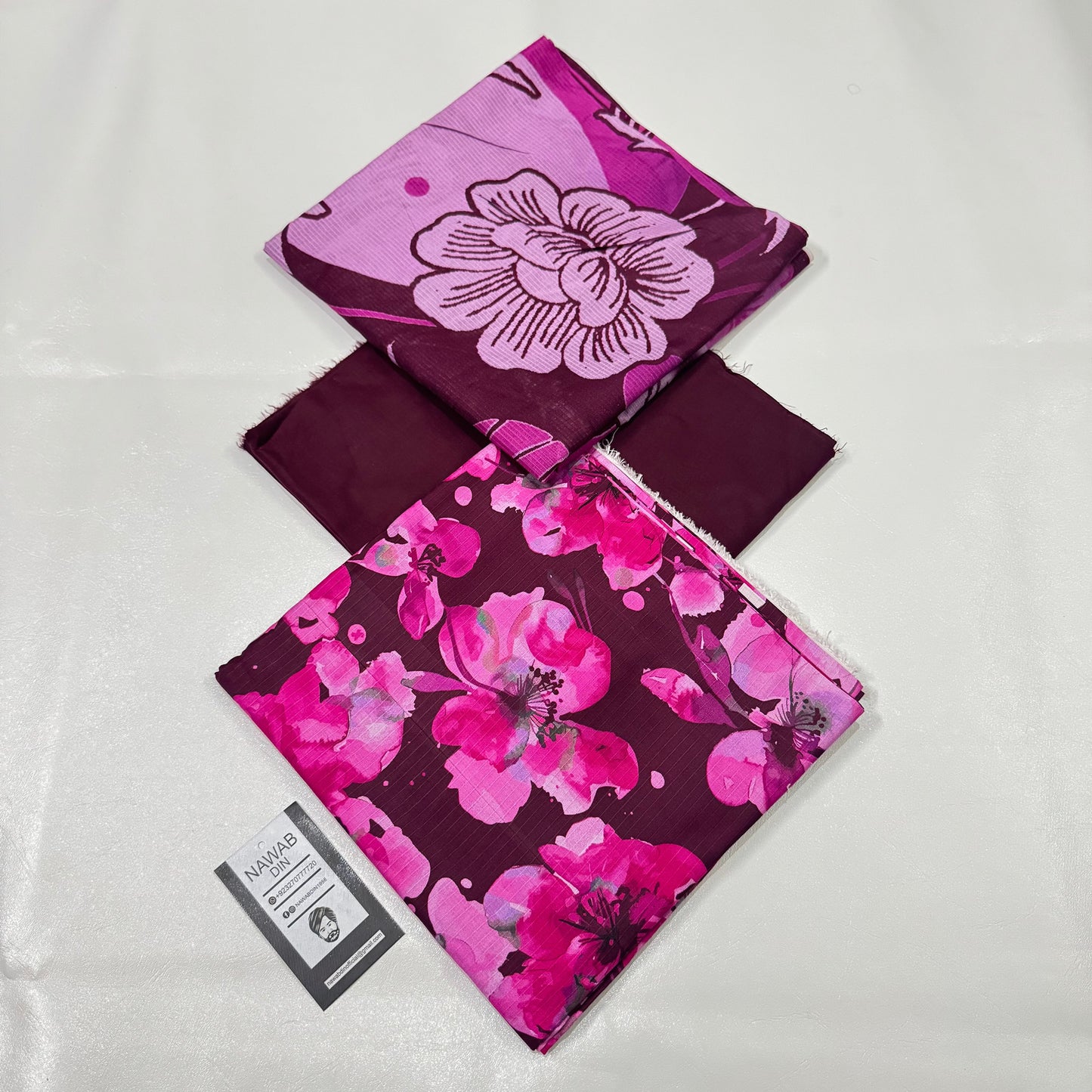 3 Pc Doria Linen Printed Unstitched Suit