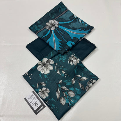 3 Pc Doria Linen Printed Unstitched Suit