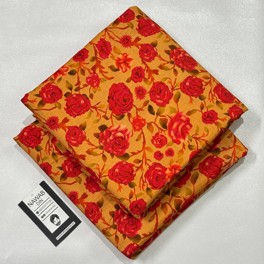 2 Pc Doria Linen Printed Suit