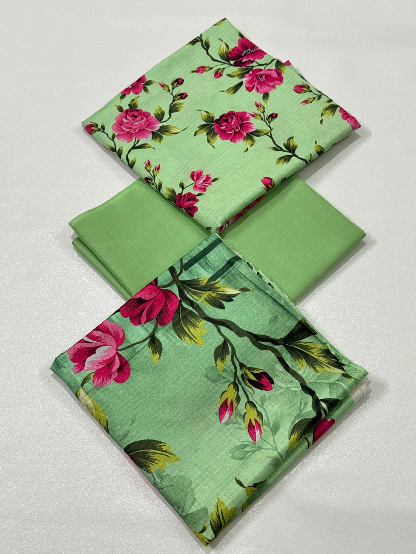 3 Pc Doria Linen Printed Unstitched Suit