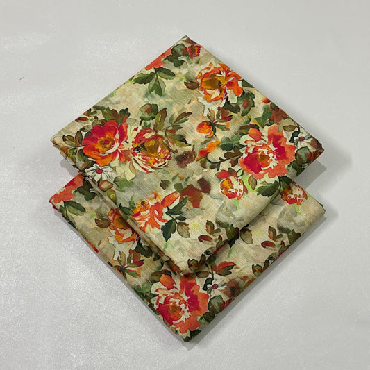 2 Pc Khaddar All Over Print Suit