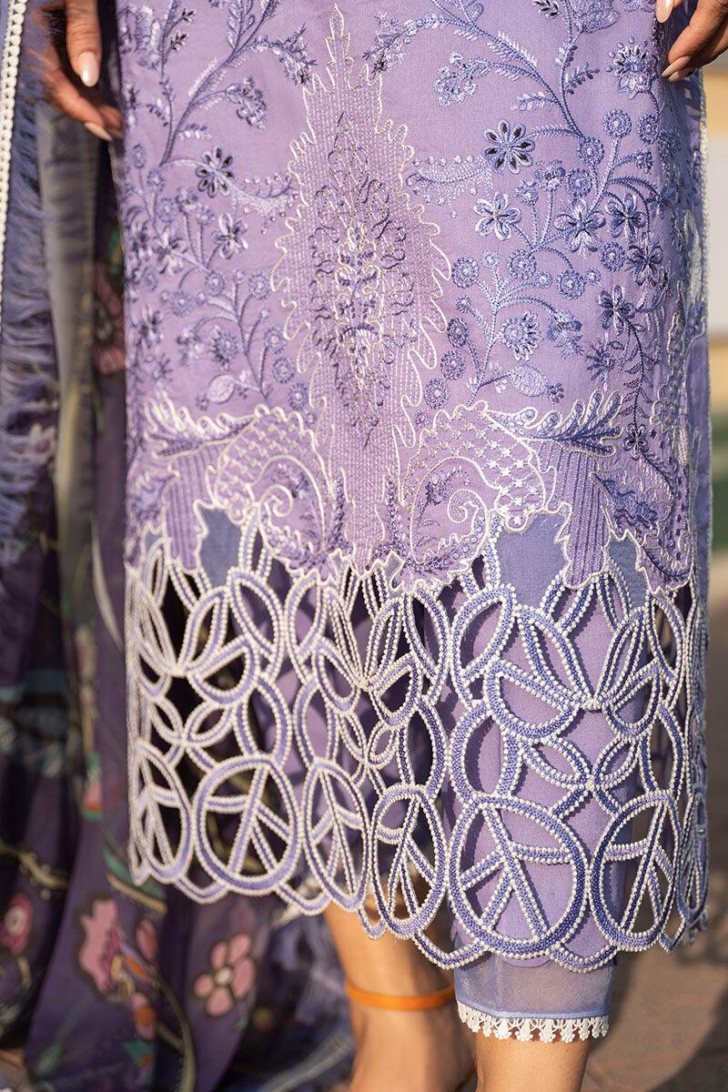 MS 04-Lawn stuff 3 Piece fully Embroidered with Silk Poly Lawn Dupatta