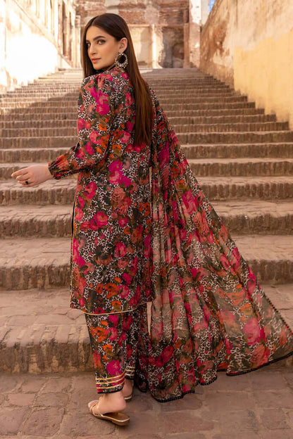 3 Piece Unstitched Digital Printed Linen Suit  Digital Printed Linen Dupatta