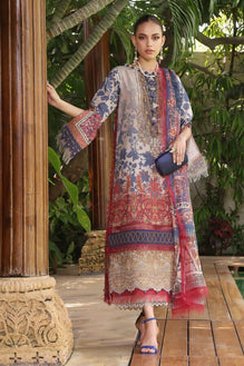 3 Piece Unstitched Digital Printed Lawn Suit ( Fine Printed Chiffon Dupatta )