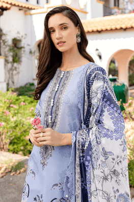 3 Piece Unstitched Digital Printed Lawn Suit ( Fine Printed Chiffon Dupatta )