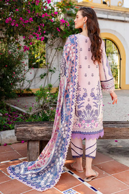 3 Piece Unstitched Digital Printed Lawn Suit ( Fine Printed Chiffon Dupatta )