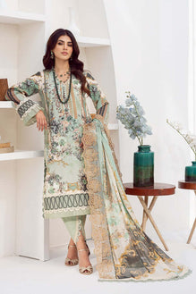 3 Piece Unstitched Digital Printed Lawn Suit ( Fine Printed Chiffon Dupatta )