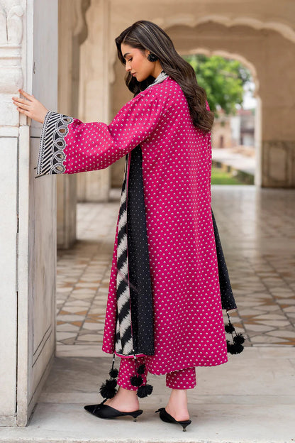 BQ 411-3 Piece Digital Printed Lawn Shirt Trouser with Lawn Dupatta
