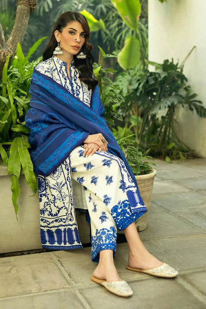 ZC 424-3 Piece Unstitched Digital Printed Lawn Suit ( Fine Printed Lawn Dupatta )