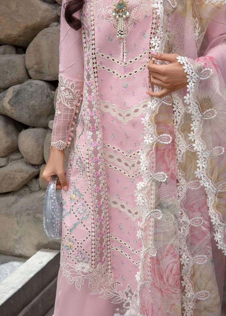 CM 2600-3 Pc Embroidered Lawn Shirt with Embroidered Polly Lawn Dupatta