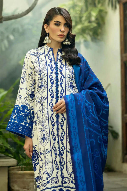 ZC 424-3 Piece Unstitched Digital Printed Lawn Suit ( Fine Printed Lawn Dupatta )