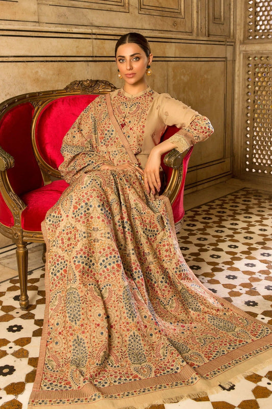 BR 870-Dhanak Stuff 3 Piece Fully Embroidered With Dhanak Fully Embroidered Shawal DhanakStore 